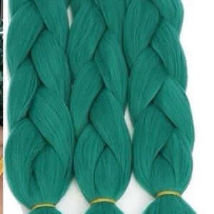 NEW Pure Color GREEN Braiding Hair 3 pcs Synthetic Afro Jumbo Hair Extensions